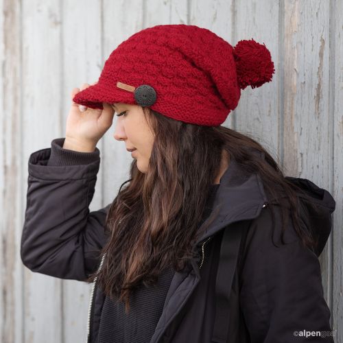 Wollmütze Mika Rot Tragebeispiel